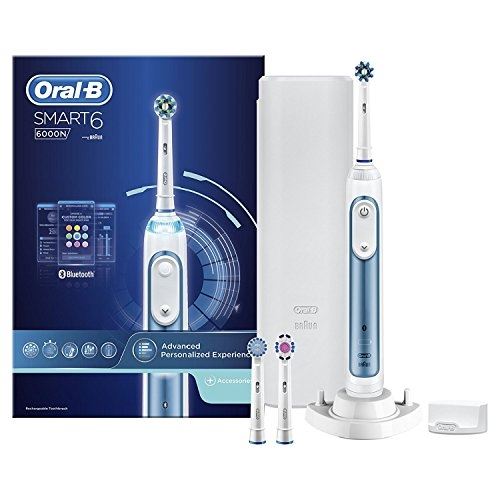 Oral-b smart 6 6000n crossaction adultes bleu (80301107) braun genius 6000n