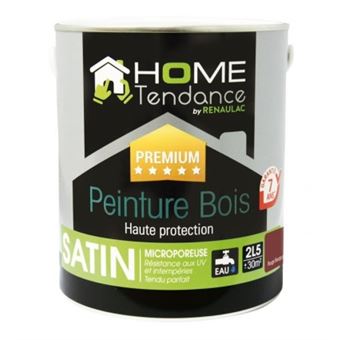 Peinture Bois Haute Protection 2 5 L Rouge Bourgogne Satine Home