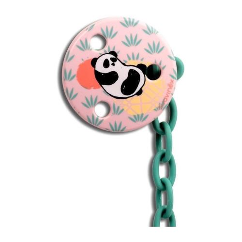 SUAVINEX Attache Sucette Fille Ronde Panda - Rose