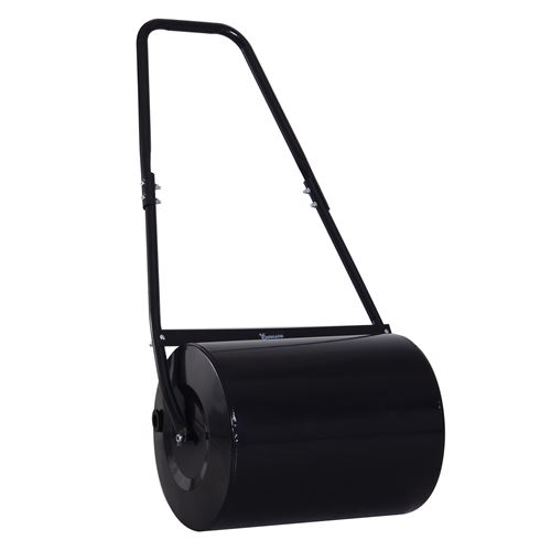 Outsunny Rouleau à gazon jardin en acier avec poignée dim. 50L x 32l x 108H cm lestage max. 30 L - vue 1