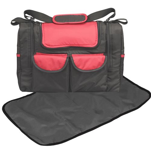 Bambisol sac à langer avec compartiment isotherme noir rouge