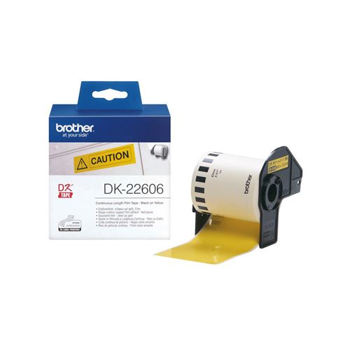Brother Dk-22606 - Jaune - Rouleau (6,2 Cm X 15,2 M) Film - pour Brother Ql-1050, Ql-500, Ql-550, Ql-560, Ql-570, Ql-600, Ql-650, Ql-710, Ql-720, Ql-820