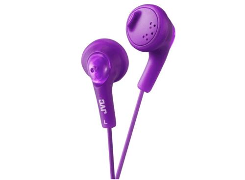 JVC HA-F14 Gumy phones - In-ear hoofdtelefoons - oordopje - met bekabeling - 3,5 mm-stekker - paars