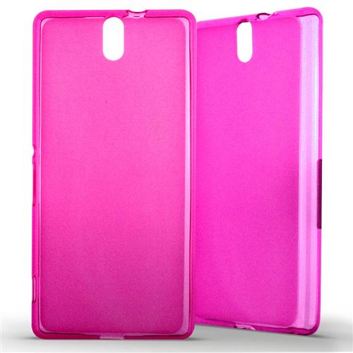 Coque pour Sony Xperia C5 Ultra Dual Silicone Gel givré - Rose Translucide