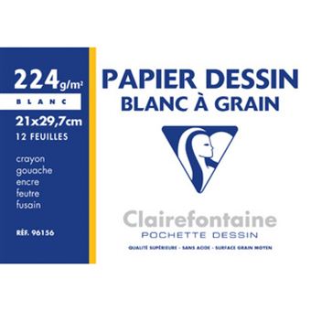 CLAIRFTN POCH 12 FEUIL DESSIN A4 180G
