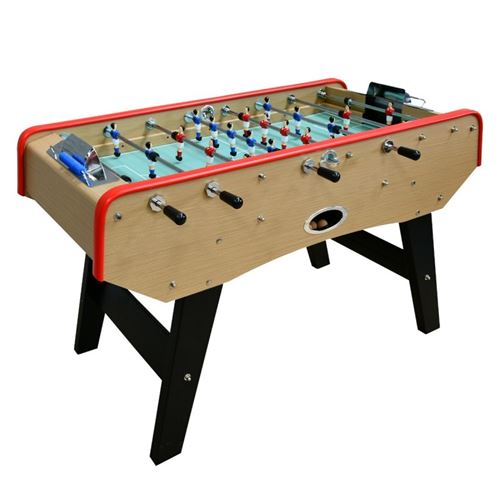 RELAX4LIFE Table de babyfoot de table de 68,6 cm, ensemble de jeu de  football compact avec pieds surélevés en bois, jeux d'arcade amusants pour
