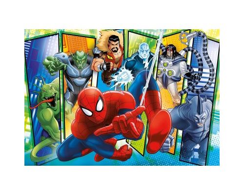 Puzzle 104 Pièces : Puzzle Géant de Sol - Spiderman, Clementoni