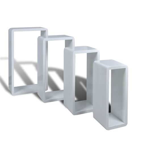 Kubusachtige plankenset 4 stuks wit