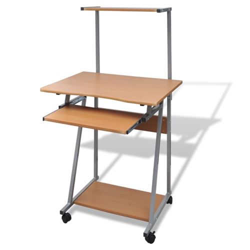vidaXL Computerbureau 68 x 48 x 115 cm (bruin)