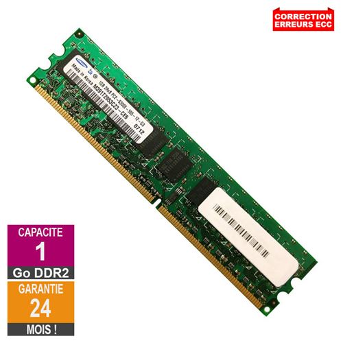 Barrette Mémoire 1Go RAM DDR2 Samsung M391T2953CZ3-CE6 DIMM PC2-5300E