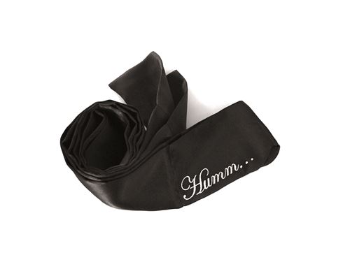 LOVE TO LOVE Hummm… Masque - Bandeau & Lien pour Jeu de Couple BDSM, Satin Noir