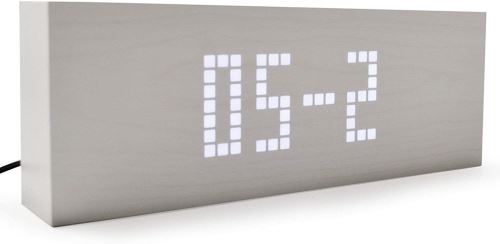 MESSAGE - horloge blanche / leds blanches