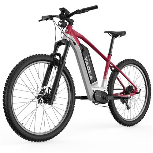 Vélo électrique YADEA YS500 électrique VTT Rouge, 27,5, 350W, Batterie amovible 13Ah