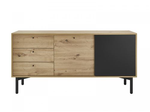 BOBOCHIC Buffet bas 151 cm FOLOW Chêne et Noir