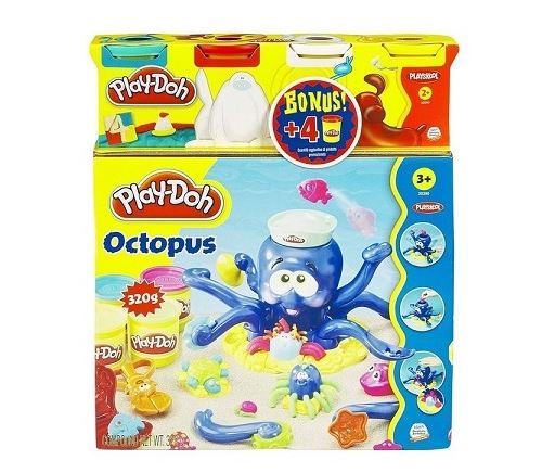 Pieuvre octopus + 4 pots bonus - play-doh - pâte à modeler