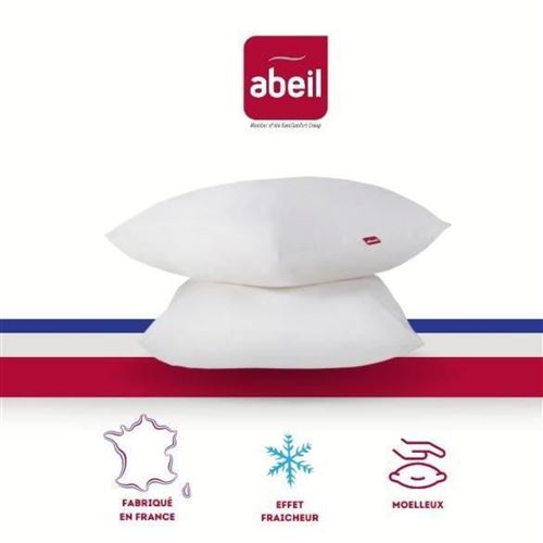 ABEIL  Lot de 2 Oreillers Aerelle&reg; Cool Night - 60 x 60 cm - Blanc