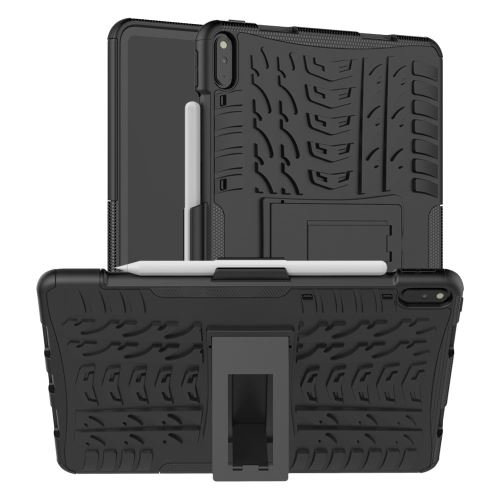 Coque en TPU style de pneu avec béquille noir pour votre Huawei MatePad Pro 10.8