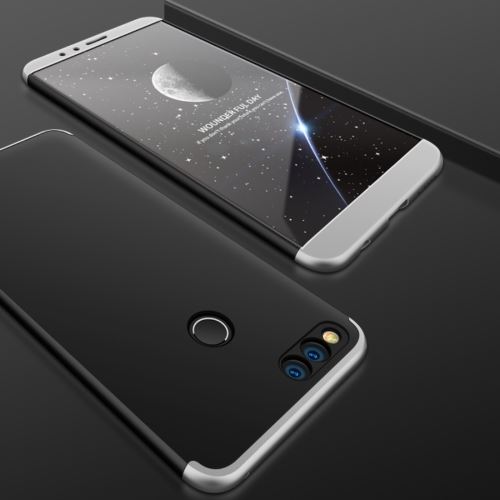 Huawei Honor 7X Coque Protection Plastique Coque Protection Plastique Total Effet Métal Brillante Noir ALS50247