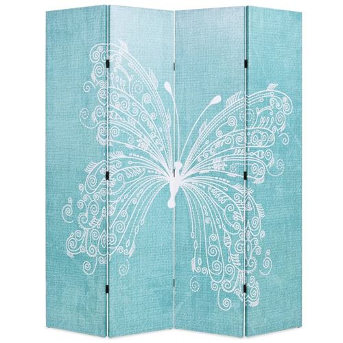 Vidaxl - Cloison de s&eacute;paration pliable 160 x 170 cm Papillon Bleu n/a