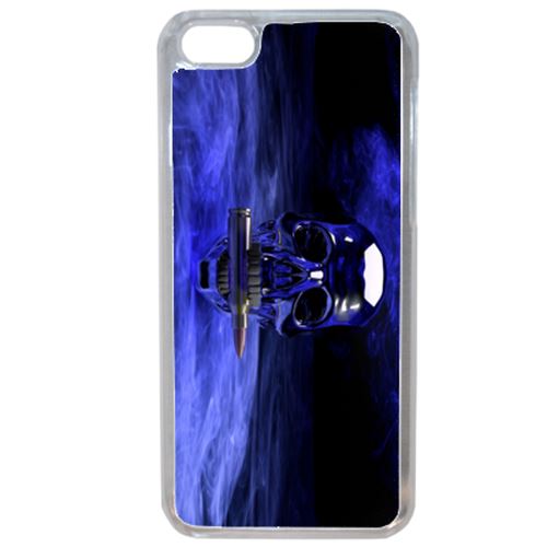 Coque Blue Skull Compatible Iphone 7 Plus Transparent