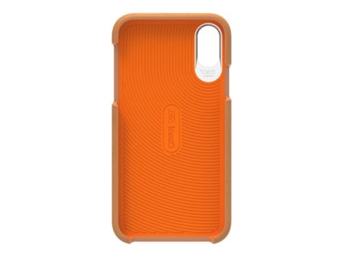Gear4 D3O Knightsbridge - Achterzijde behuizing voor mobiele telefoon - echt leer, thermoplastic polyurethaan (TPU) - bruin - voor Apple iPhone X