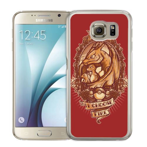 Coque pour Samsung Galaxy S6 Edge pokémon fire