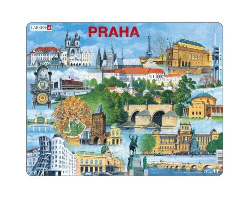 Puzzle 66 Pièces : Puzzle Cadre - Souvenirs de Prague, Larsen