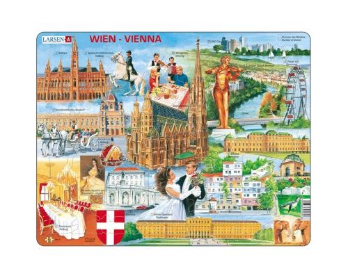 Puzzle 64 Pièces : Puzzle Cadre - Souvenirs de Vienne, Larsen