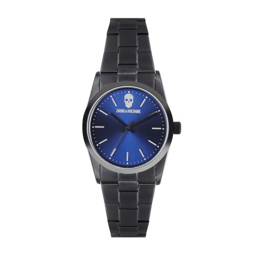Montre Mixte Zadig & Voltaire à Quartz Cadran Bleu 36 mm Et Bracelet Argenté En Acier ZVF616