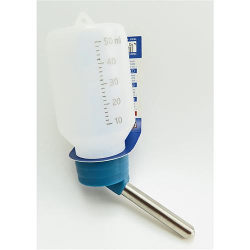 biberons en plastique 50 ml. avec support métal. pour Hamsters ou souris. coloris aléatoires. - Trixie - TR-6051