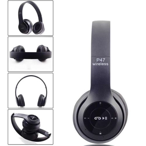 Casque sans fil Bluetooth universel stéréo Noir