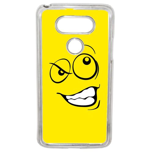 Coque Smiley Énervé Jaune Compatible G5 Transparent