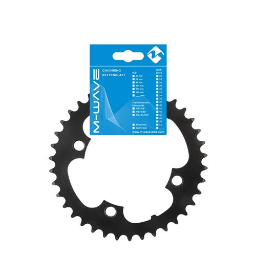 M-Wave transporteur à chaîne e-bike 1/2 x 3/32 38T 104 mm noir