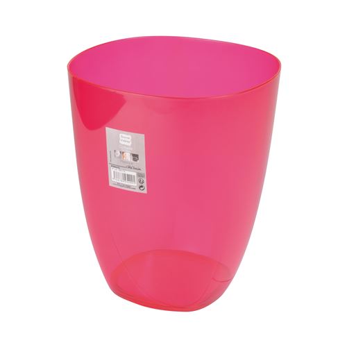 corbeille plastique translucide 5,5l vitamine fuchsia