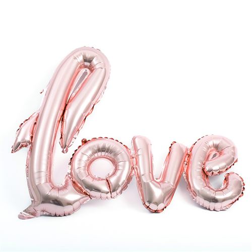 ballon metal love or rose - 10794