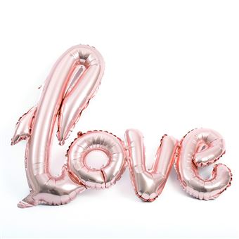 ballon metal love or rose - 10794 - 1