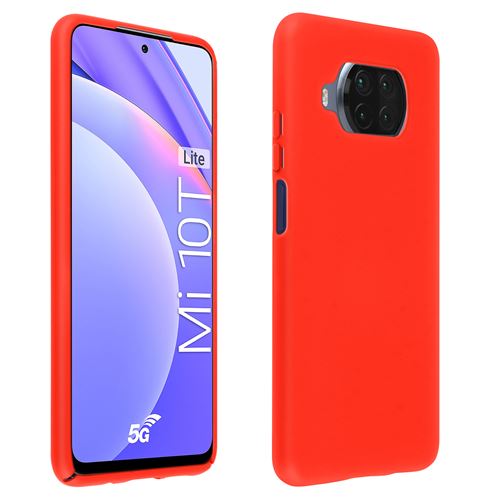 Coque pour Xiaomi Mi 10T Lite Silicone Gel Semi-rigide Finition Soft Touch rouge