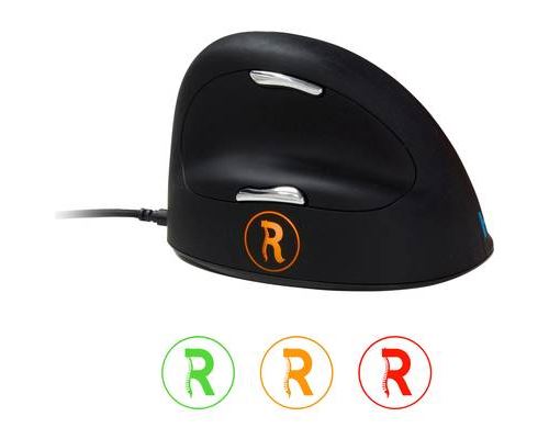 R-Go Tools R-Go HE Mouse, Souris ergonomique gaucher sans fil Moyen