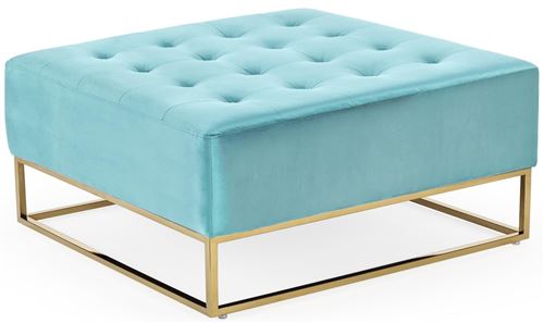 Pouf carré Hudson Velours Menthe