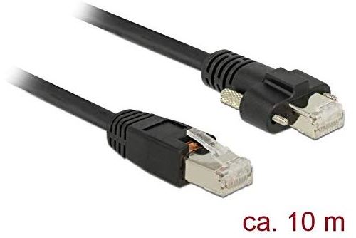 DeLOCK 85672 câble de réseau 10 m Cat6 S/FTP (S-STP) Noir - Câbles de réseau (10 m, Cat6, S/FTP (S-STP), RJ-45, RJ-45, Noir)