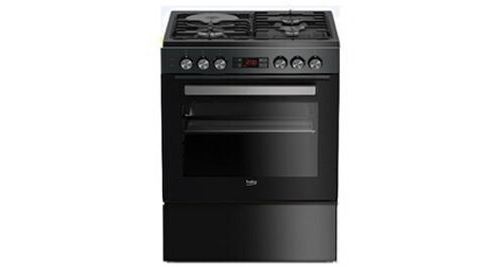 Beko Cuisinière > 60 X 60 X 85 Cm 3 Gaz + 1 Electrique Multifonction - Chaleur Brassée Pyrolyse Litrage (L) : 66 Noir