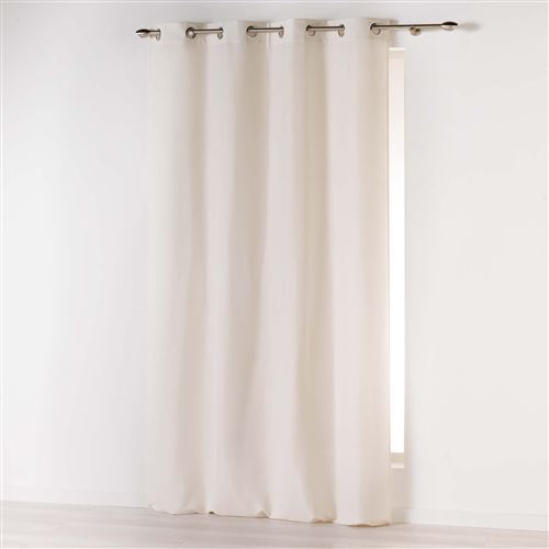 Rideau a oeillets 140 x 280 cm microfibre unie absolu Naturel