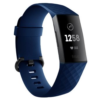 Bracelet sport en silicone pour Fitbit Charge3 Charge4 Bleu