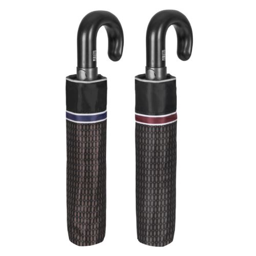PERLETTI - Perletti Perletti25928 54 x 8 cm Gent Mini 3 Sections Filet Motif Coupe-Vent Parapluie