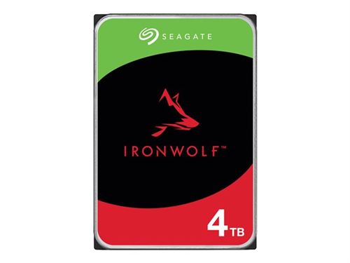 Seagate Ironwolf St4000Vn006 - Disque Dur - 4To - Interne - Sata 6Gb/S - 5400 Tours/Min - Mémoire Tampon : 256 Mo - Avec 3 Ans De Seagate Rescue Data Recovery