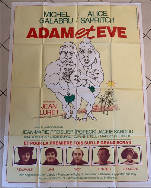 Adam et Eve - Michel Galabru, Alice Sapritch - 116x158cm - Affiche de cinéma originale pliée