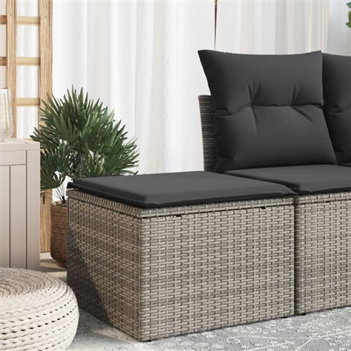Vidaxl Gris Tabouret De Jardin Coussin - Image 2