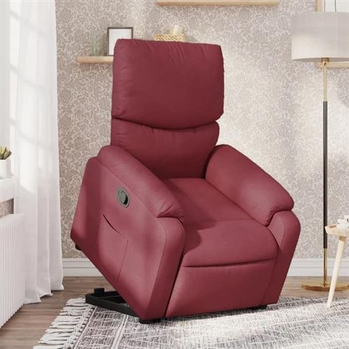 Non Communiqué Rouge Vidaxl Fauteuil De Relaxation Inclinable Tissu Bordeaux