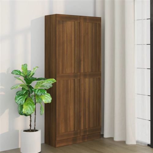 vidaXL Armoire à livres Chêne marron 82,5x30,5x185,5cm Bois ingénierie
