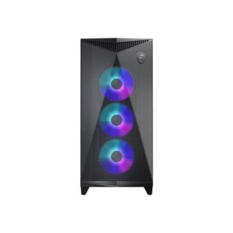 MSI MPG GUNGNIR 300R AIRFLOW - Mid tower - ATX étendu - panneau latéral fenêtré (verre trempé) - pas d'alimentation (ATX) - noir - USB/Audio